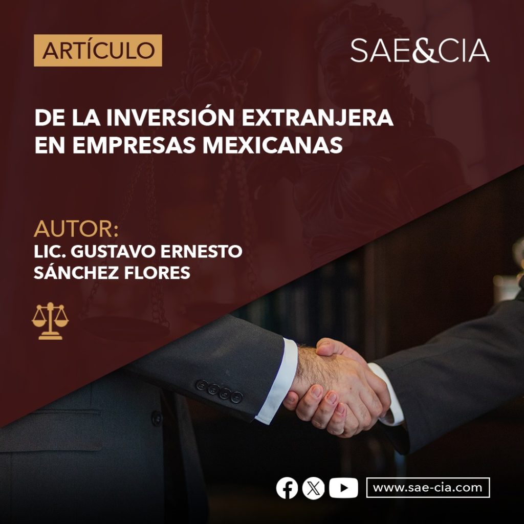 De la inversion extranjera en empresas mexicanas